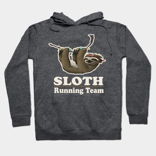 Sloth Running Team Hoodie by Ricaso
